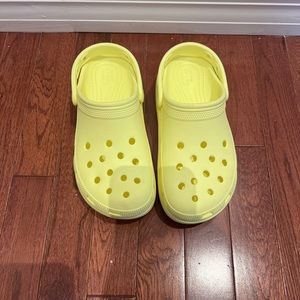 Crocs clogs.  worn once indoors! Purchased from crocs store. Size J4.
